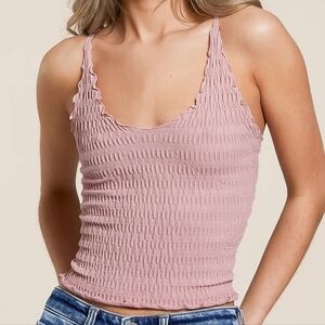 NWT, Intimately Free People Pucker Up Cami, Womens M/L, Rose color